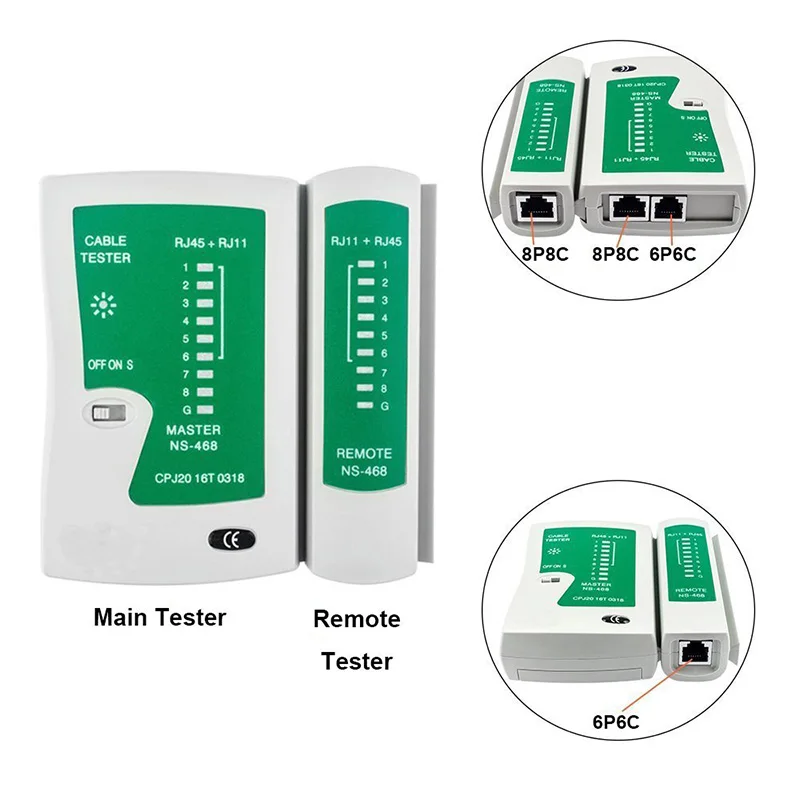 11 шт./компл. RJ45 RJ11 RJ12 CAT5 CAT5e портативный набор инструментов для ремонта локальной сети Utp кабельный тестер и плоскогубцы Обжимные Щипцы заглушка зажим