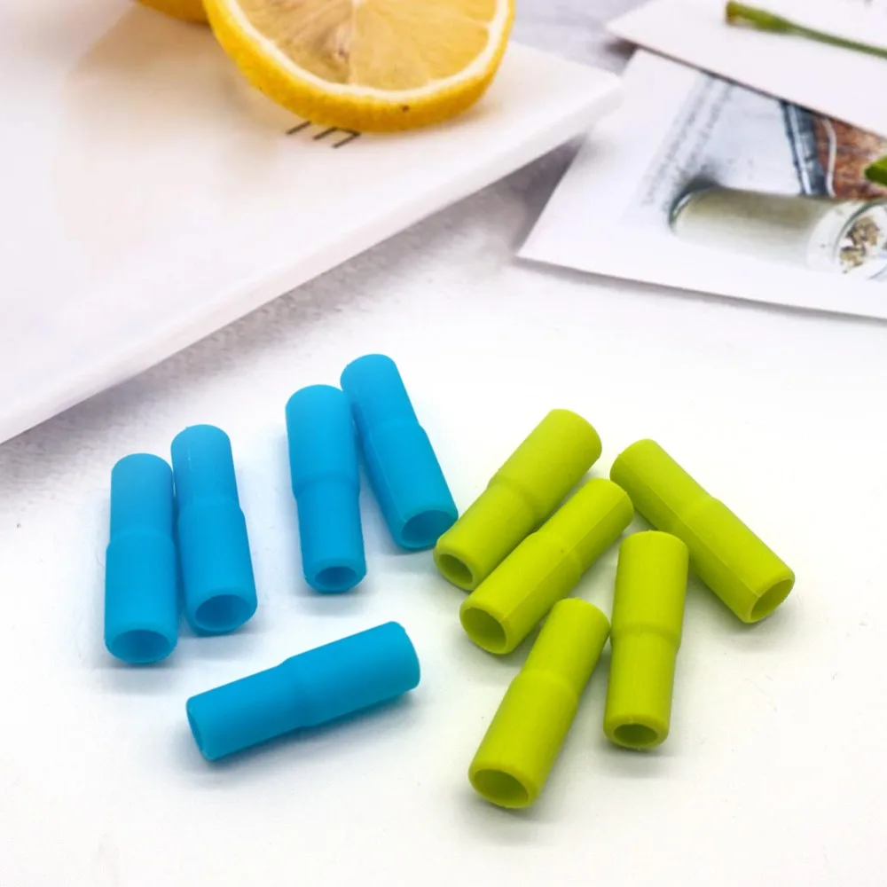 

FUHAIHE Food Grade Silicon Tips Cover Food Grade Cover for 9mm Stainless Steel Straws Cover Teeth Protector