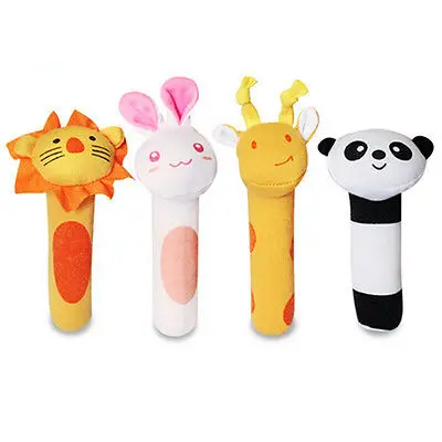 Lovely Animal Handbell Developmental Plush Bell Infant Kid Baby Soft Toy Rattle
