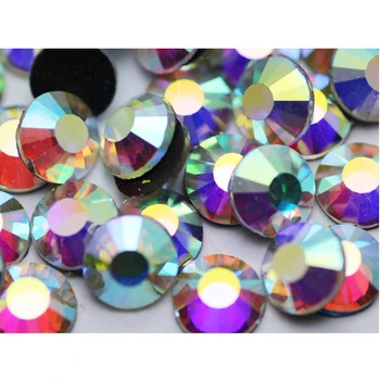 

Wholesale 30lots Quality SS30 Crystal AB Hot Fix 6.5mm Rhinestone Flatback Glue Strass Trims For Clothing Boots Bags