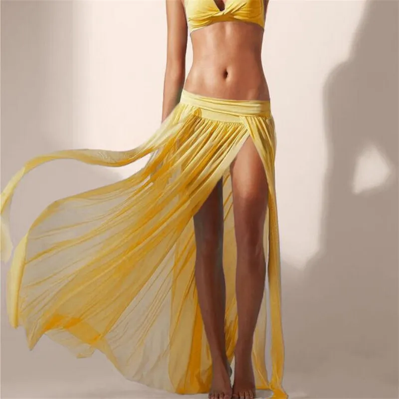 2018-Plus-one-size-long-split-beach-cover-up-skirt-wrap-womens-mesh-bikini-coverup-ladies