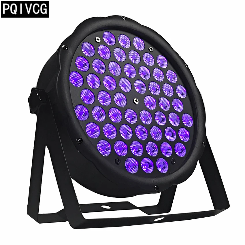 54w led ultraviolet par lights dmx512 flat par uv light dj lights party