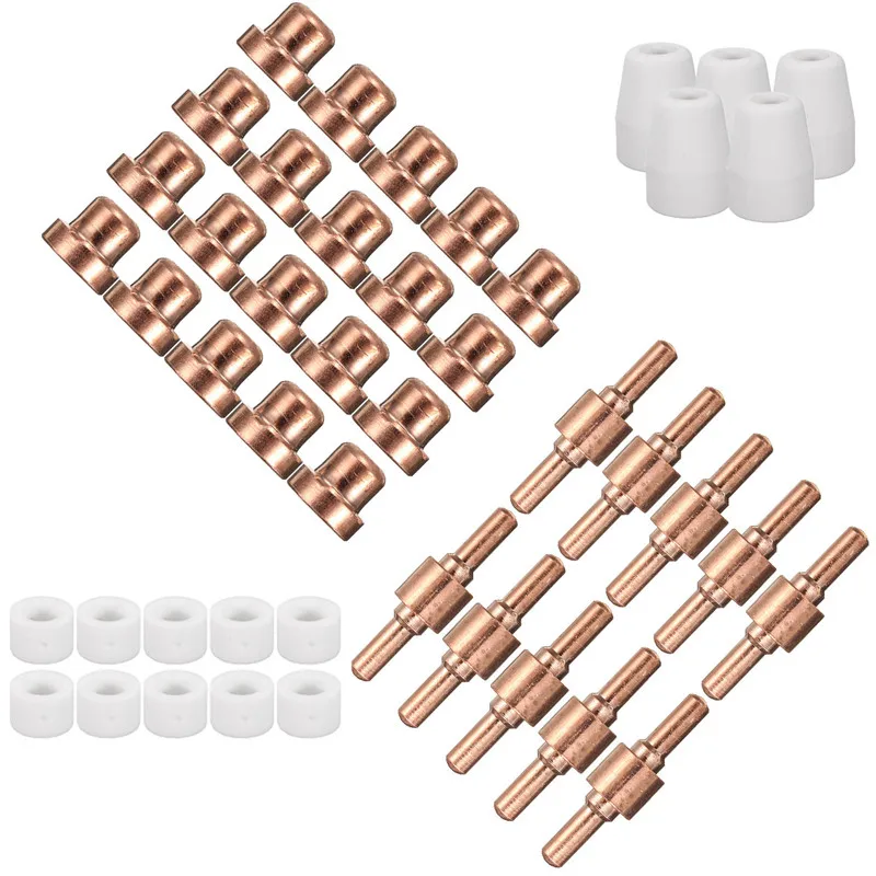 

45Pcs Consumables For Plasma Cutter LG-40 PT-31 Cutting Torch CUT40 CUT50 Welding Torches Soldering Supplies