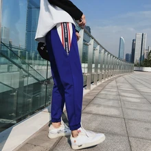 Fashion Casual Men's Trousers Spring And Autumn New M-XL Cotton Hip Hop Loose Feet Pants Blue White Personality Youth Popular Fashion Casual Men's Trousers Spring And Autumn New M-XL Cotton Hip Hop Loose Feet Pants Blue White Personality Youth Popular