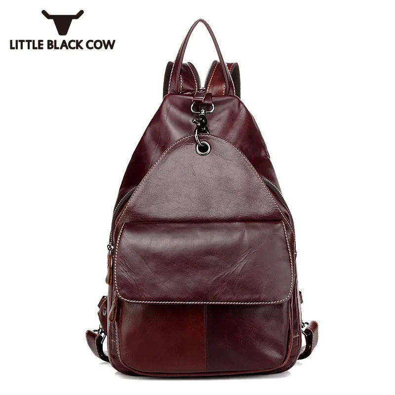 

2019 New Arrival Harajuku Backpacks For Women Vintage Genuine Leather Backpack Fashion Solid Zipper Original Female Backpack