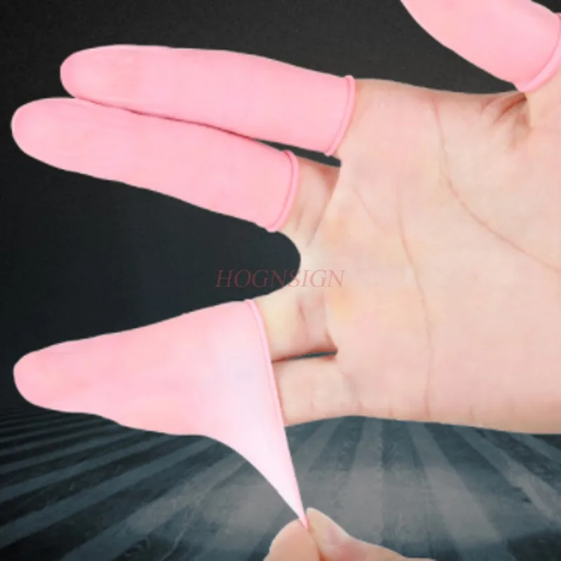 500g Disposable protective finger cover rubber latex non-slip finger hood counting money purifying dust-free industrial labor latex gloves disposable fingertips protector non slip non slip finger cots finger cover anti static incision matte