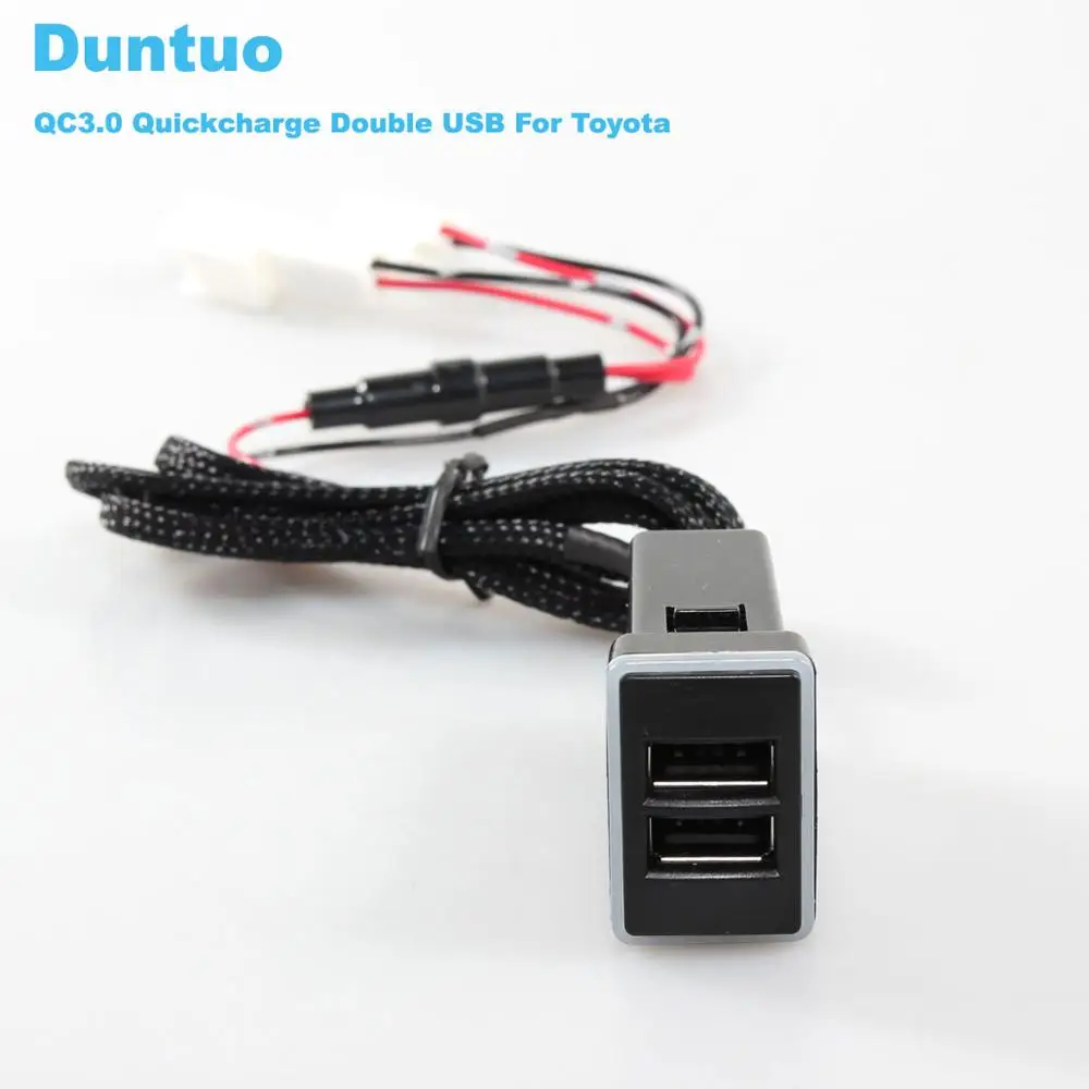 QC3.0 Quickcharge автомобильное зарядное устройство двойной USB телефон PDA адаптер DVR Plug &