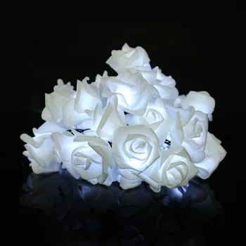 

Window Curtain Decoration Rose Flower Strip Light String Lamp House Party Decor Striking With 30 LED Beads Wedding Light Strip