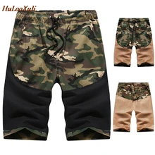 HuLooXuJi летние мужские шорты модные камуфляжные строчки военные Короткие штаны мужские повседневные пляжные шорты Размер США: S-2XL