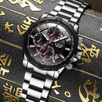 

Mens Watches Top Brand LIGE Luxury Business Quartz Watch Men Stainless Steel Casual Waterproof Sport Watch Man Relogio Masculino