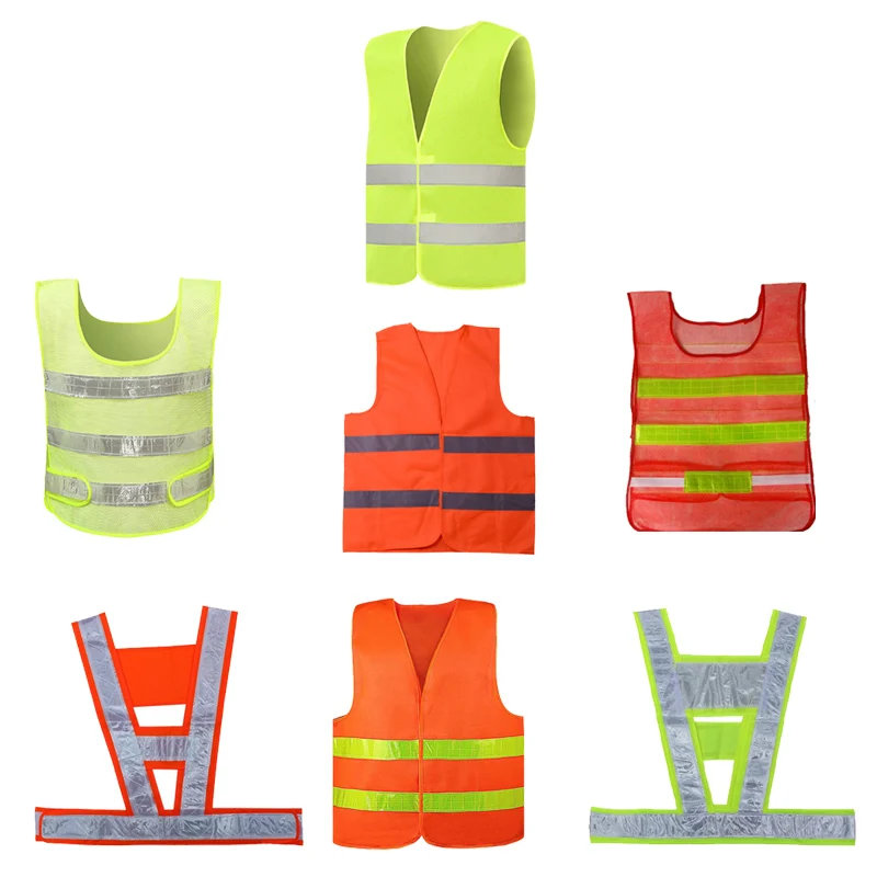 Fluorescent Vest High Visibility Reflective Child Adults Reflective Vest Soccer Cycling Safety Vest Road Traffic Safety Clothing