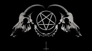

Home decoration dark horror gothic occult satan penta symbol Silk Fabric Poster XD056