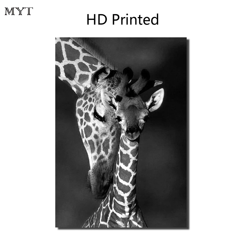 

Giraffes Mother and Sun Wall Art Canvas Painting Wall Decorations Home Decoration Canvas Prints Pictures HD Printed Canvas