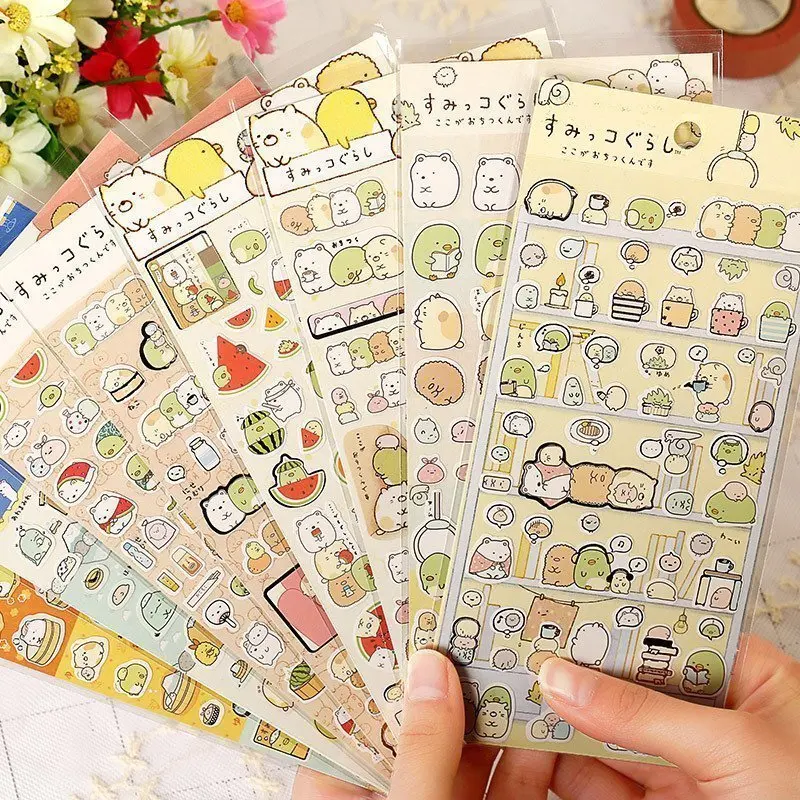 1PC Corner creature bronzing Cartoon Animal Stickers Kids font b Toy b font Sticker Scrapbook font