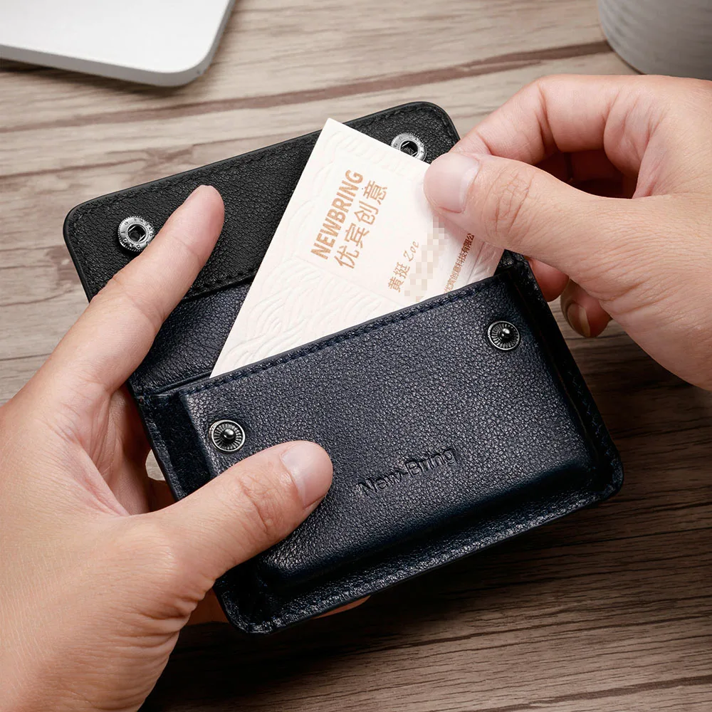 NewBring натуральная кожа модный мини кошелек сумка визитница банковский идентификатор Кредитная карта кошелек для мужчин женщин мужской