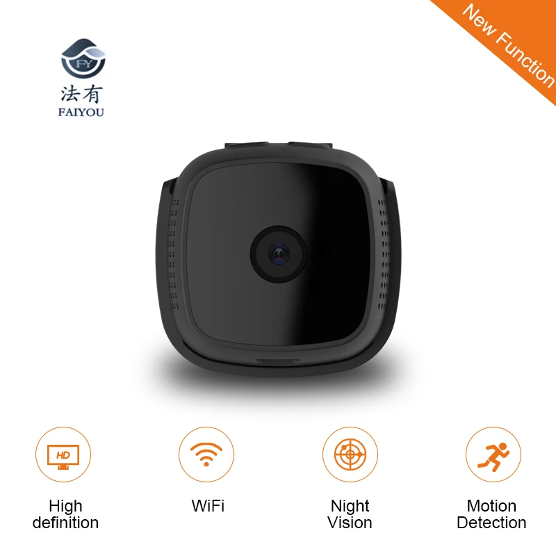 

FAIYOU C9 Small WIFI Camera IP MINI Camcorder DV Control By Phone Computer for Home Security HD DVR 720P H.264 .MP4 Video Cam