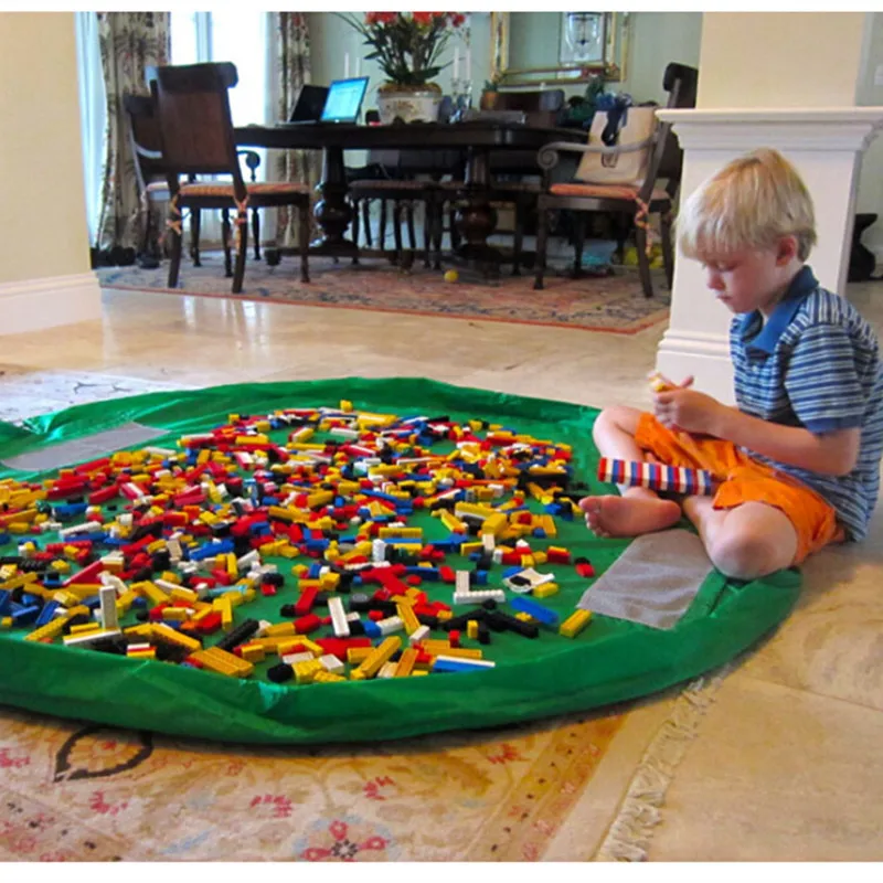 LDAJMW популярный портативный водонепроницаемый детский игровой коврик для малышей, большие сумки для хранения, органайзер для игрушек, одеяло, коробки для ковриков, уличный коврик