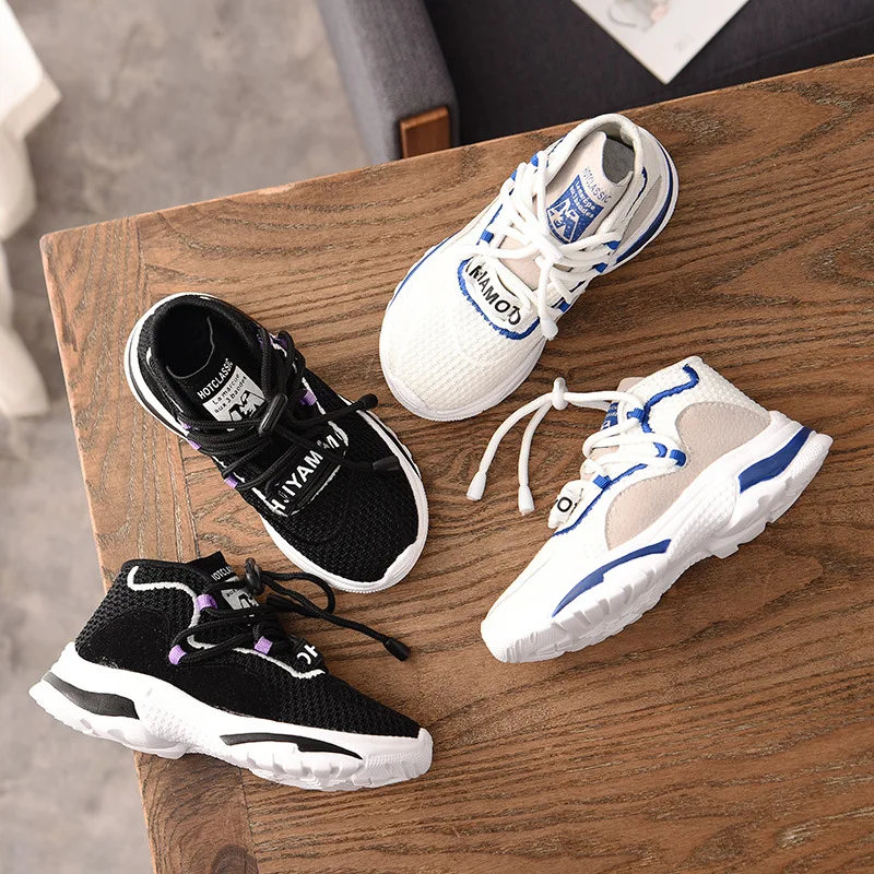 

3-6-9-year-old children's sneakers breathable mesh shoes new boys and girls running shoes soft sole in summer 2019