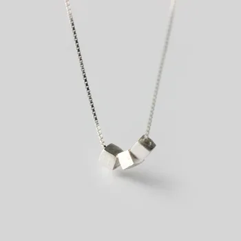 

MIESTILO Dainty Solid 925-sterling-silver Square Cube Necklaces & Pendants | Simplism Sterling-silver-jewelry Wholesale Gift