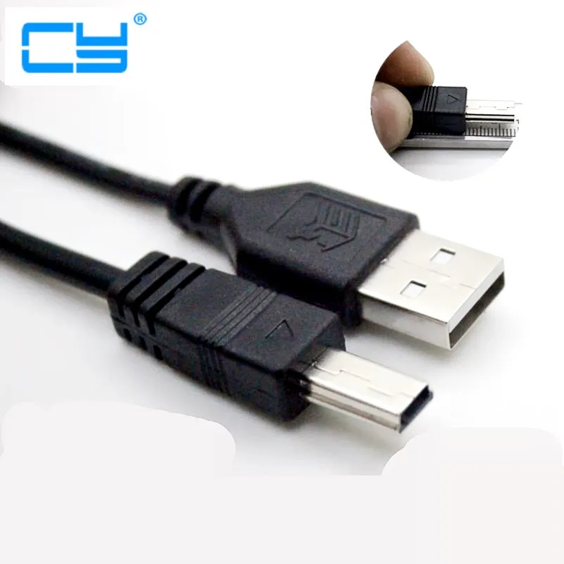 

long 9mm/14mm connector black mini usb Data Charge Cable for Old man machine and MP3/4/5 Bold Charging data cable