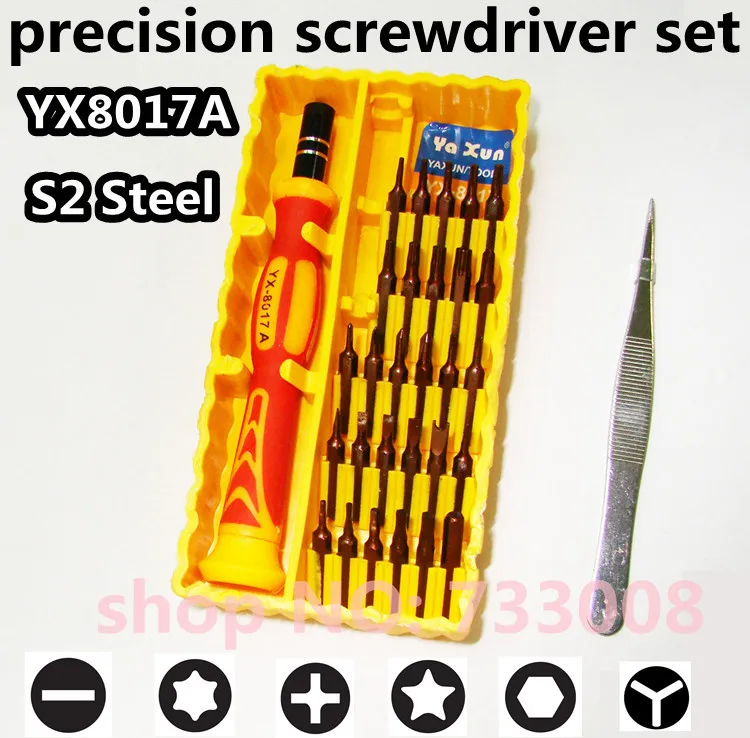 

Precision Multi-function Electron Torx Phillips Screwdriver Tool Set 30 In 1 Free Shipping laptop computer mobile repair tool