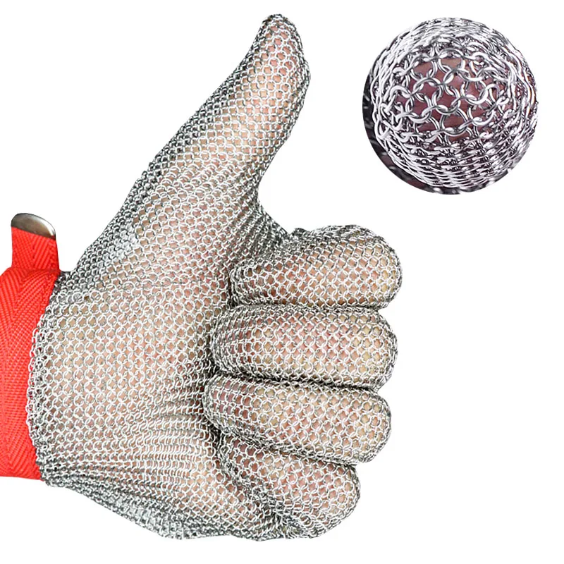 Перчатки с защитой от порезов из нержавеющей стали для резки стекла для пищевой промышленности guantes corte носимые не ржавеют устойчивые к порезам перчатки