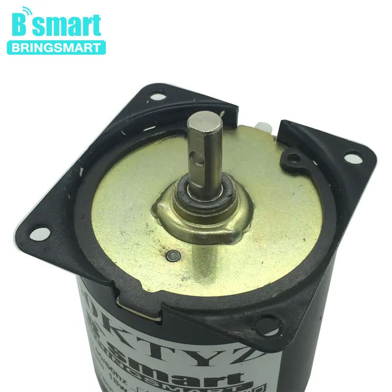 

Bringsmart AC 110V 220V Permanent Magnet Electric Motor High Torque Reversible Motor For Powerful BBQ Motor DIY Parts 60KTYZ