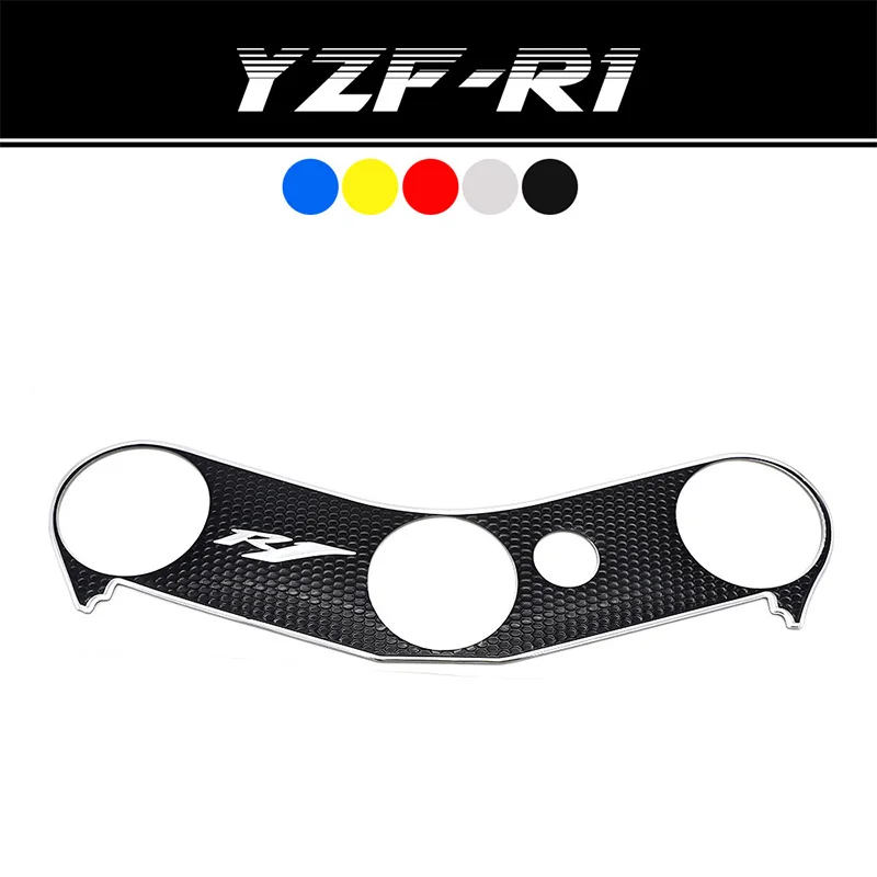 Motorcycle Sticker Top Clamp Yoke Triple Tree Case Pad Decal For YAMAHA YZF R1 YZF-R1 YZFR1 2005 2006 2007 2008