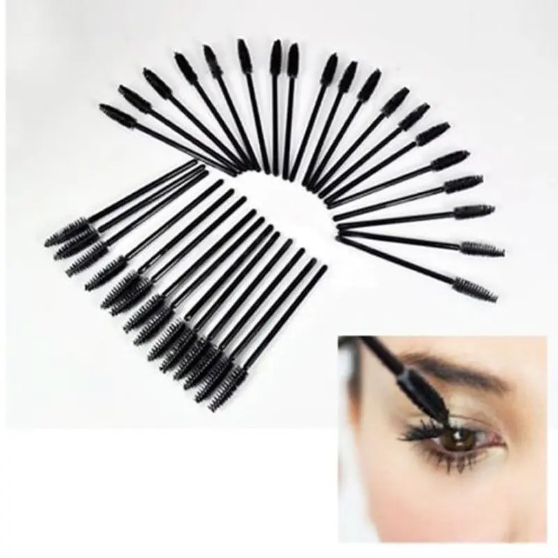 

50Pcs Mini Eye Lash Makeup Brush Practical Disposable Eyelash Mascara Wands Applicator Wand Brush One-off Lipstick Brushes