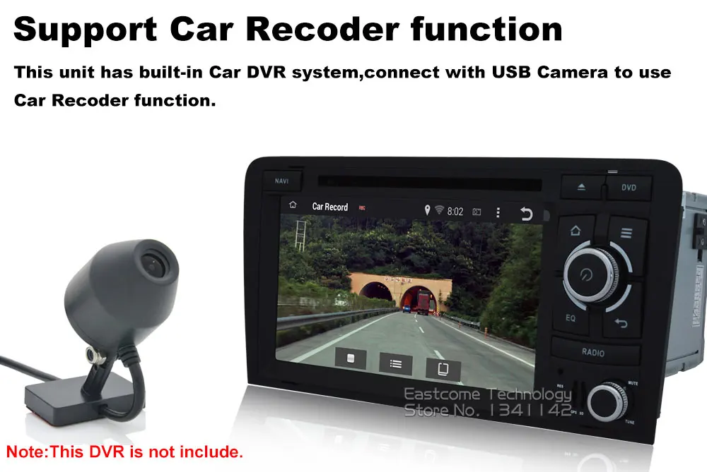 Perfect Octa Core 8 Core Android 6.0 Car DVD For AUDI A3 AUDI A3 S3 2003 2004 2005 206 2007 2008 2009 2010 2011 With Rear View Camera 12