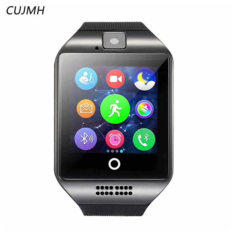 

CUJMH Q18 smart watch Bluetooth card smart watch sports step-by-step wear positioning call function.