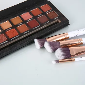 

10pcs/set Pro Marble Makeup Brushes Set For Loose Powder Highlighter Contour Shade Eye shadow and Foundation For Women