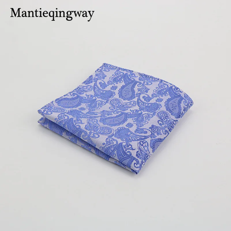 Mantieqingway полиэфир Hanky золото и черный Пейсли Для мужчин мода плед квадранные Карманные Платки для мужской костюм галстук платок