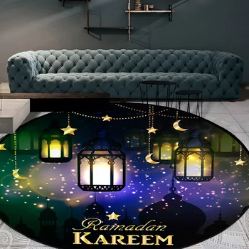 

Home Islamic Ramadan Festival round carpet Lighthouse Moon living room sofa full bedroom bedside rug computer Chair kitchen Mat