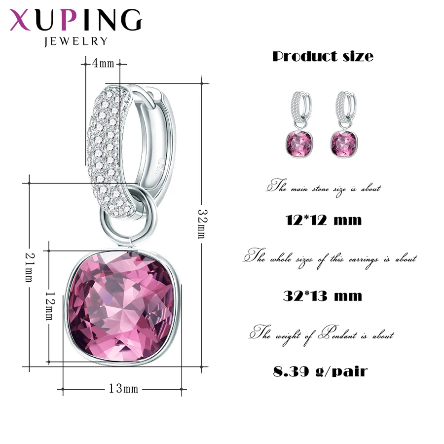 Baratos Xuping pendientes de moda pendientes de gota cristales de alta calidad de Swarovski Chapado en Color encanto para las mujeres regalo del Día de la madre M66 203
