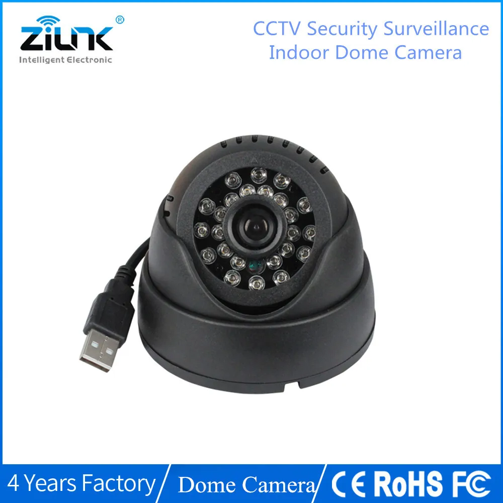 

ZILNK CCTV Dome Camera 420TVL Night Vision 24 IR LED Micro TF SD Card Recording Home Security Camera