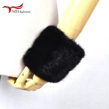 Новые импортные норковые меховые манжеты перчатки норковые тканые манжеты перчатки Набор Высокая эластичность рукава Гетры модные рукава рукавицы