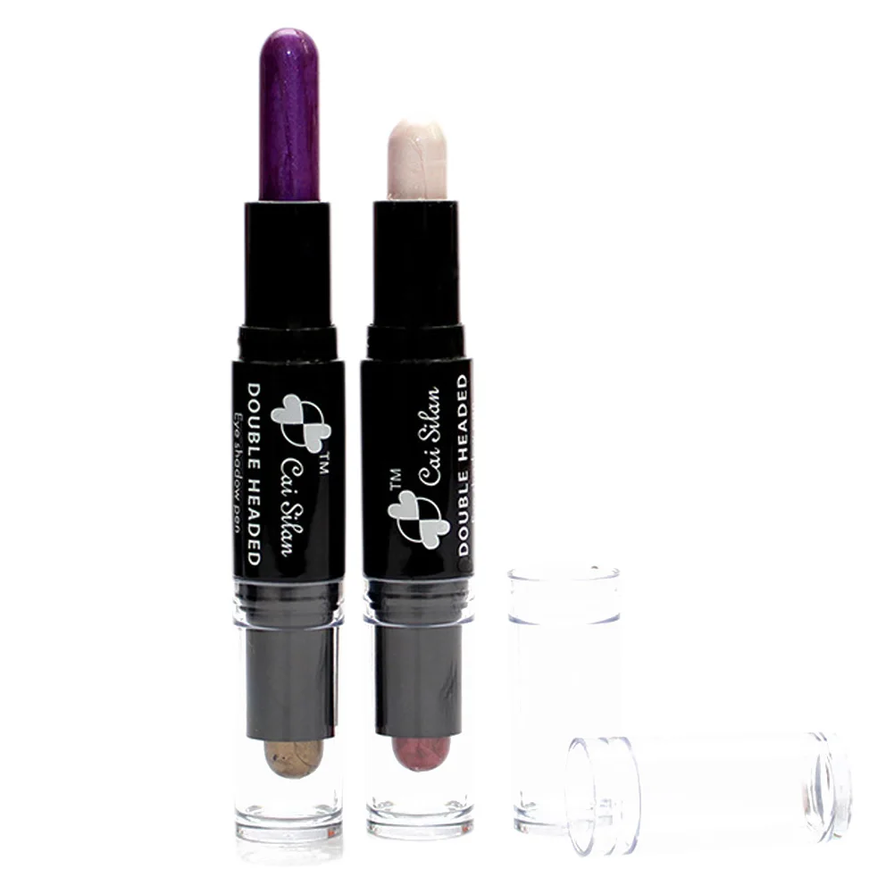 

Double Head Eyeshadow Eyeliner Pen Wih Brush 18 Colors Highlights Natural Long Lasting Waterproof Eyeliner Pencil