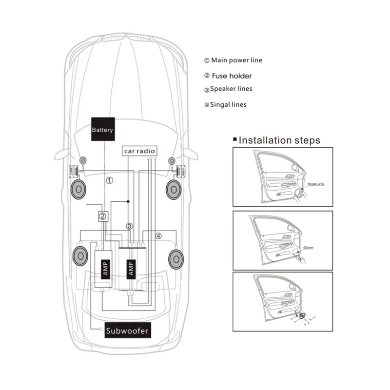 Car Automobiles Coaxial Hifi Speaker Vehicle Door Car Audio Music Stereo Full Range Frequency Loudspeaker 4 Inch