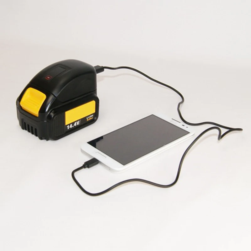 

New USB Charger Use Dewalt DCB120 DCB121 DCB140 DCB18 DCB203 DCB200 Power Tools Batteries Power Bank to charge the Phone Ipad