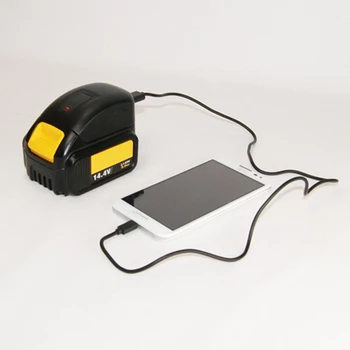 

New USB Charger Use Dewalt DCB120 DCB121 DCB140 DCB18 DCB203 DCB200 Power Tools Batteries Power Bank to charge the Phone Ipad