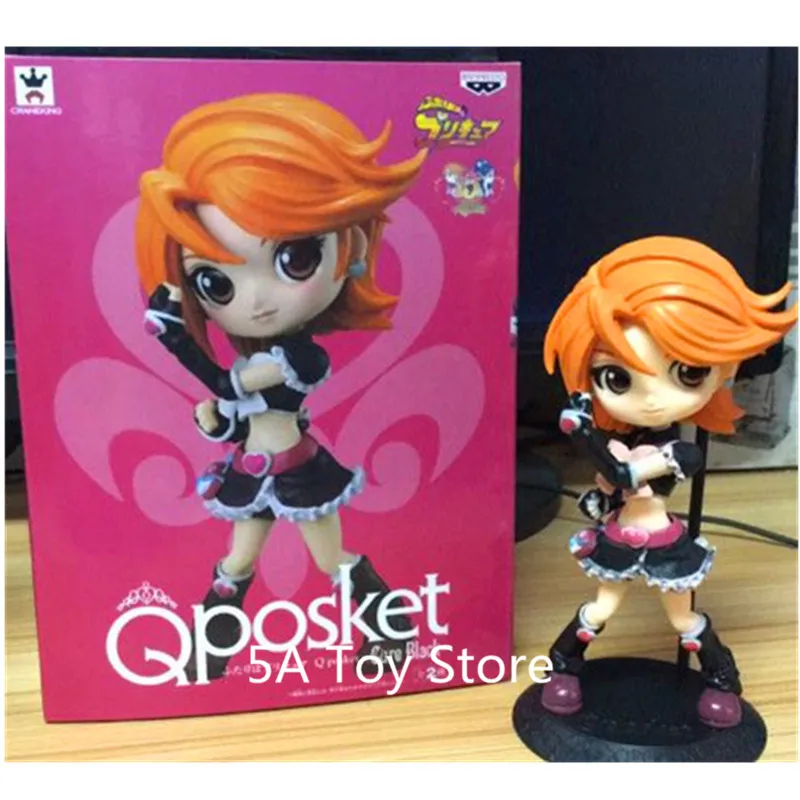 

Anime Figure Q Posket Cartoon Pretty Cure Cure Black PVC Action Figure Figurine Model Toy Retial Box 14CM
