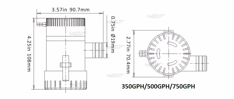 Трюмный насос 12V 750GPH маленькие погружные насосы 12V DC водяной насос-фонтан сад яхта дренаж очистка сельского хозяйства