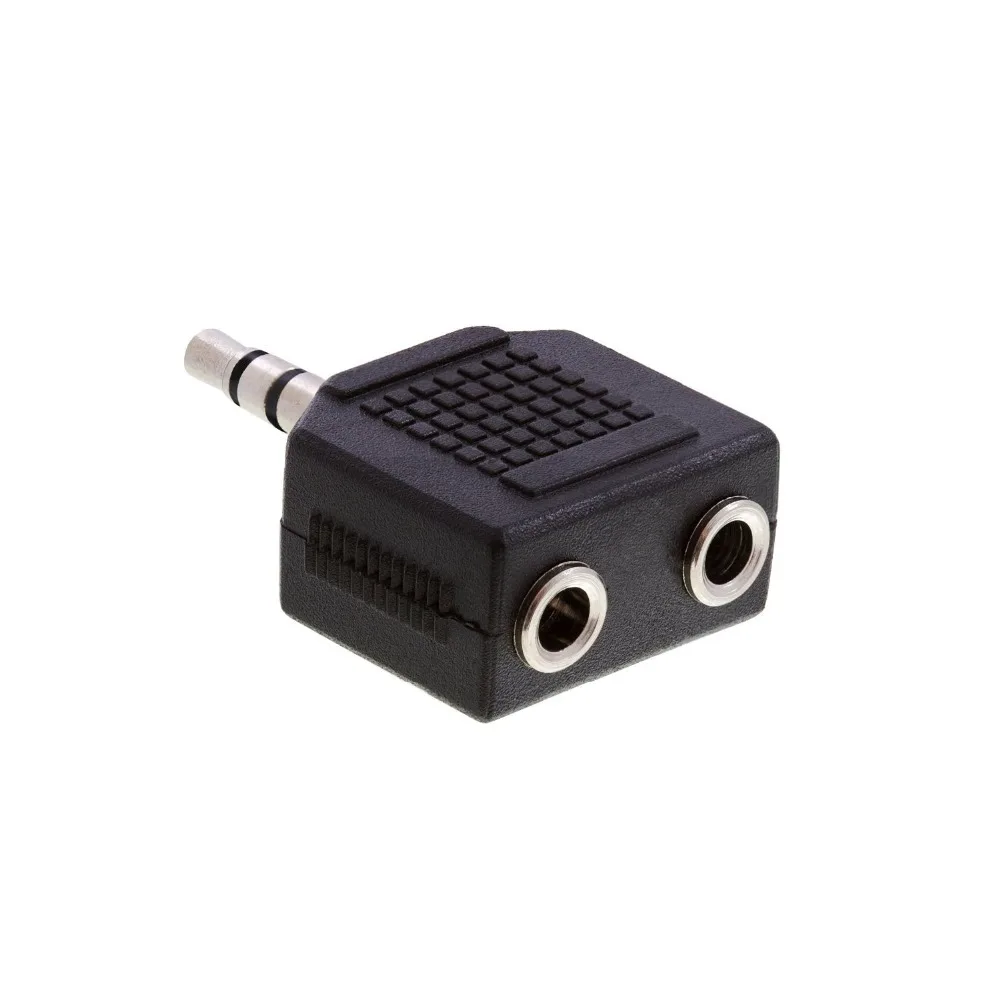 3 5mm Splitter Male to 2 Female Jack Audio Adapter for Speakers and Headphones