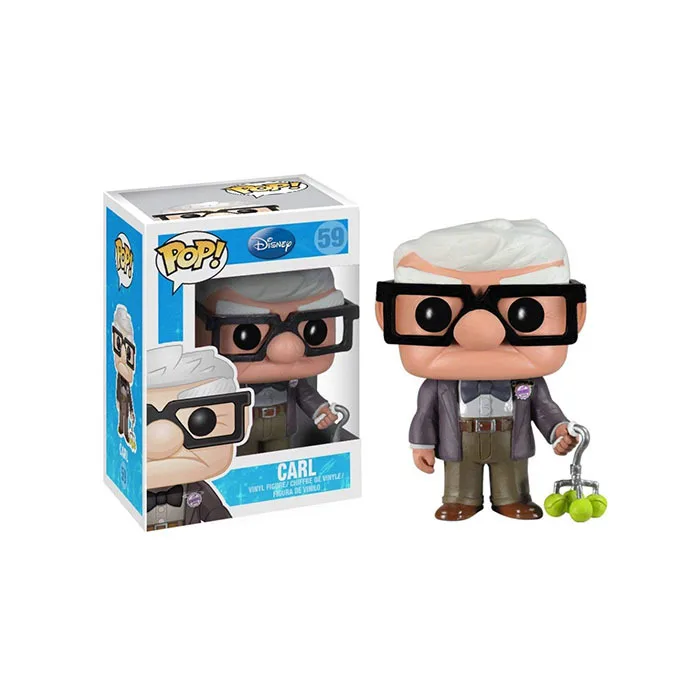 FUNKO POP disney Pixar мультфильм фильм UP& CARL#59 виниловые фигурки Коллекция Модель игрушки для детей Рождественский подарок - Цвет: Черный