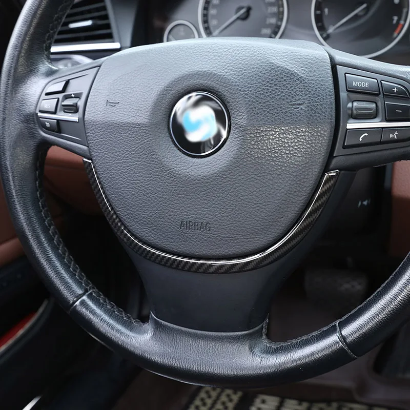 Отделка на руль из углеродного волокна с блестками 1 шт. для BMW 5 серии F10 520 525 2011
