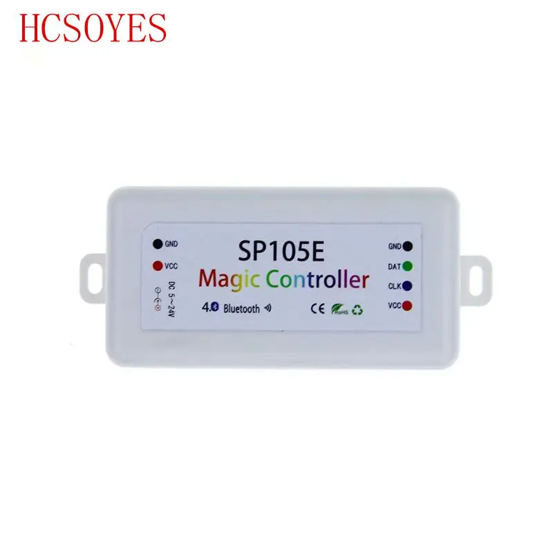 Hcsoyes 1 шт. SP105E Магия контроллер Bluetooth 4 0 DC5-24V 2048 Пиксели для 2811 2812 2801 6803 полосы
