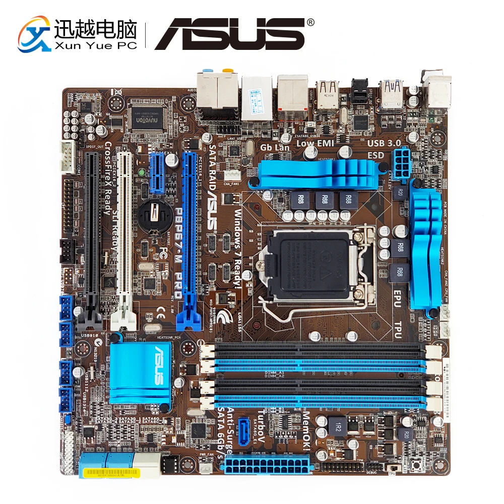 

Asus P8P67-M PRO Desktop Motherboard P67 Socket LGA 1155 i3 i5 i7 DDR3 32G SATA3 USB3.0 uATX