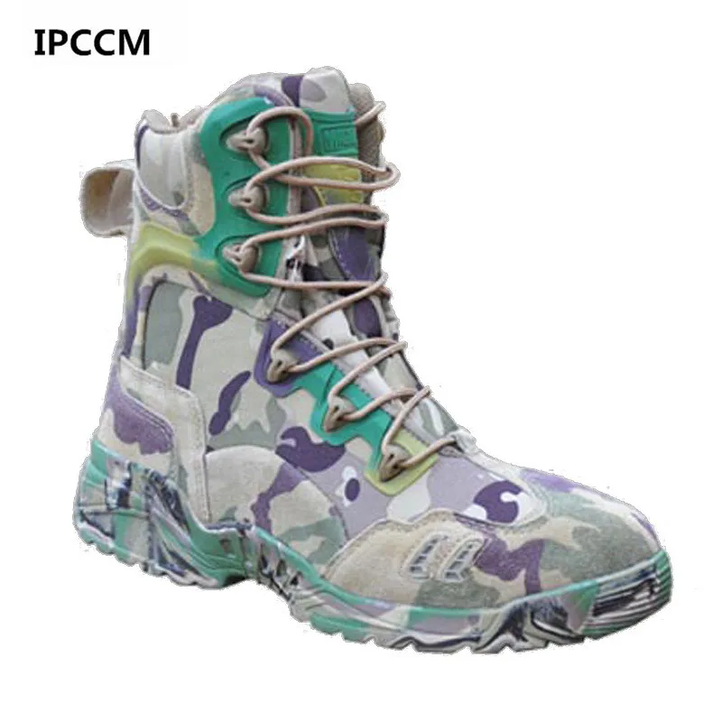 

Spring Autumn Men Military Boots Quality Special Force Tactical Desert Combat Ankle Boats Army Work Shoes Leather Tactics Boots