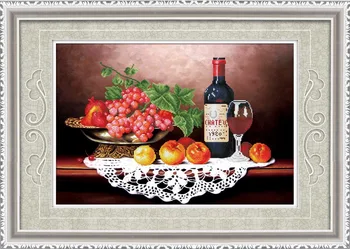 

5d diamond mosaic fruits and wine crystal embroidery rubik round resin diamond 5d diy diamond painting crystal